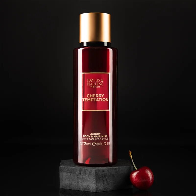Baylis & Harding The Edit Cherry Temptation parfümözött spray a testre hölgyeknek Cherry Jasmin & Sandalwood 250 ml