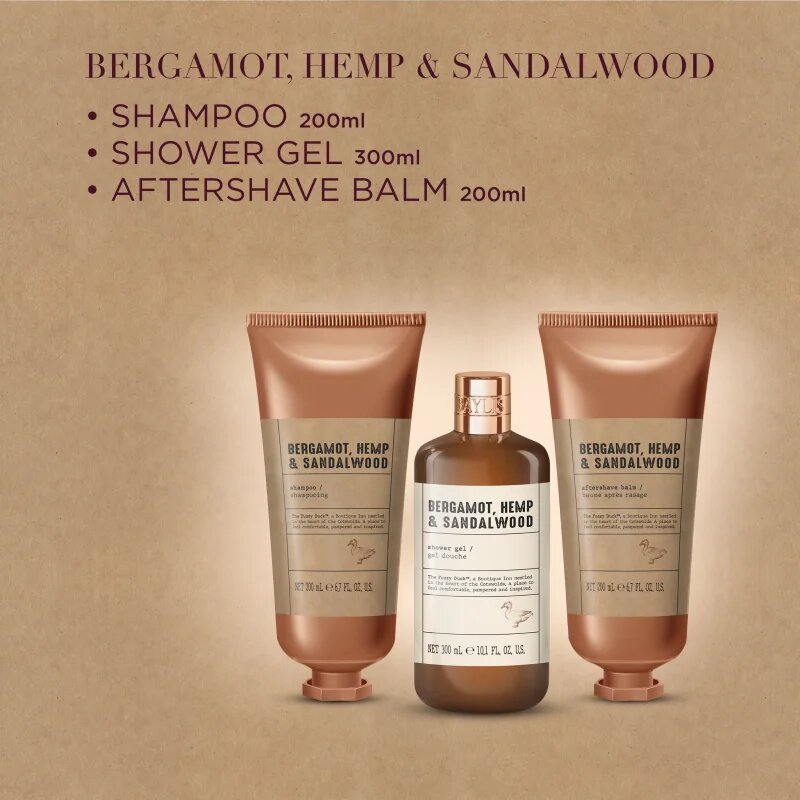 Baylis & Harding The Fuzzy Duck Bergamot Hemp & Sandalwood ajándékszett uraknak
