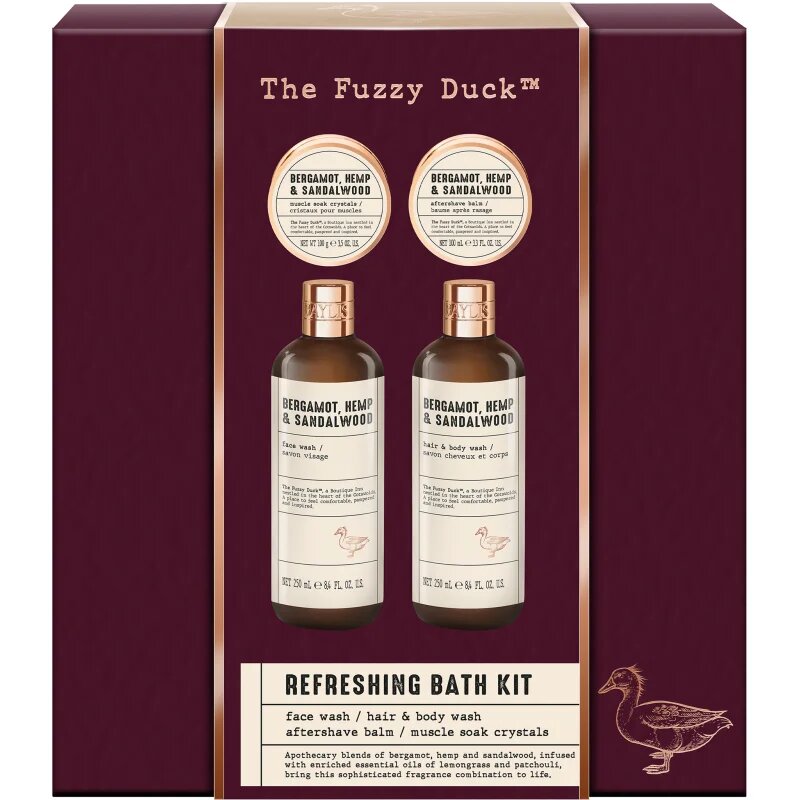 Baylis & Harding The Fuzzy Duck Bergamot Hemp & Sandalwood ajándékszett uraknak
