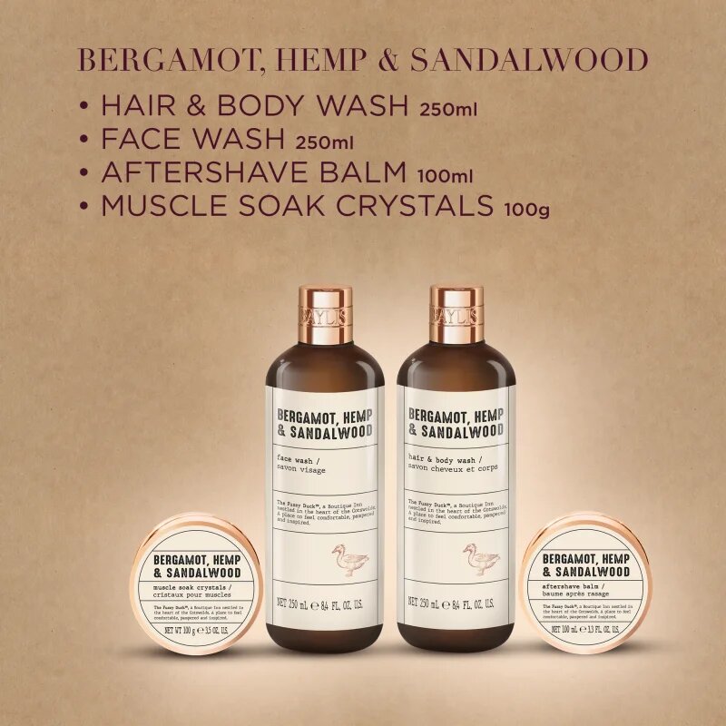 Baylis & Harding The Fuzzy Duck Bergamot Hemp & Sandalwood ajándékszett uraknak
