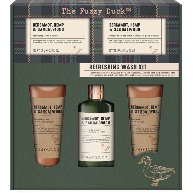 Baylis & Harding The Fuzzy Duck Bergamot Hemp & Sandalwood ajándékszett uraknak