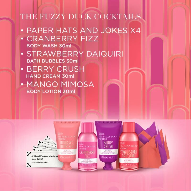 Baylis & Harding The Fuzzy Duck Cotswold Cocktails ajándékszett Decorative Crackers