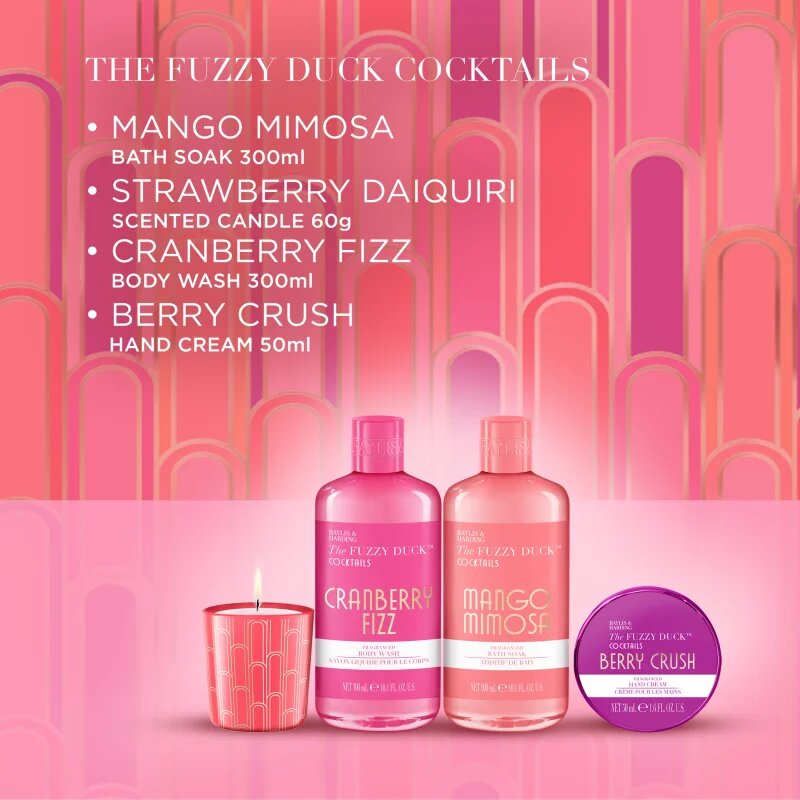 Baylis & Harding The Fuzzy Duck Cotswold Cocktails ajándékszett kádba való