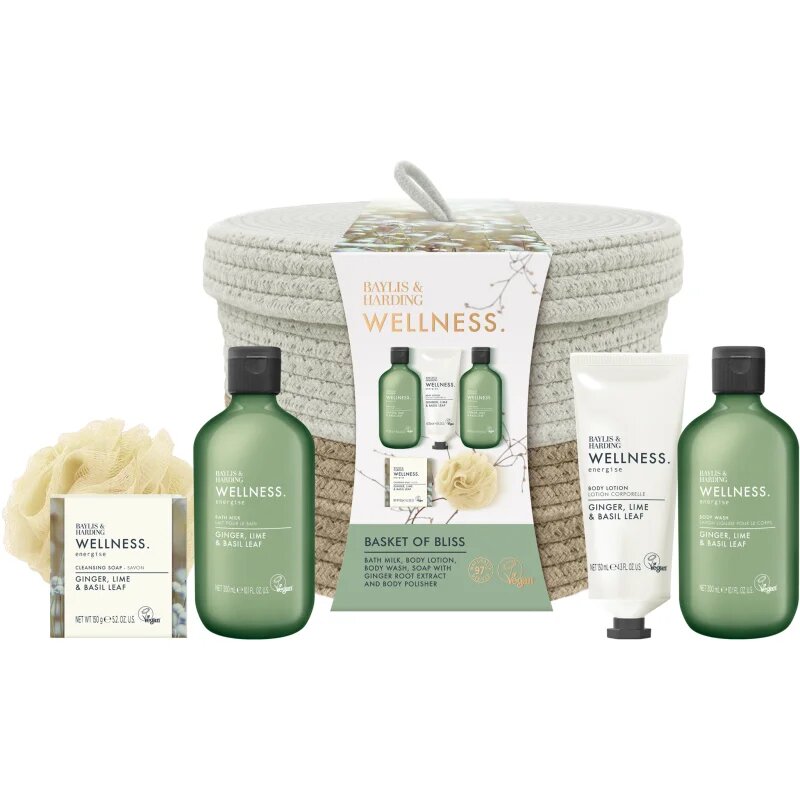 Baylis & Harding Wellness. Energise ajándékszett Ginger Lime & Basil Leaf