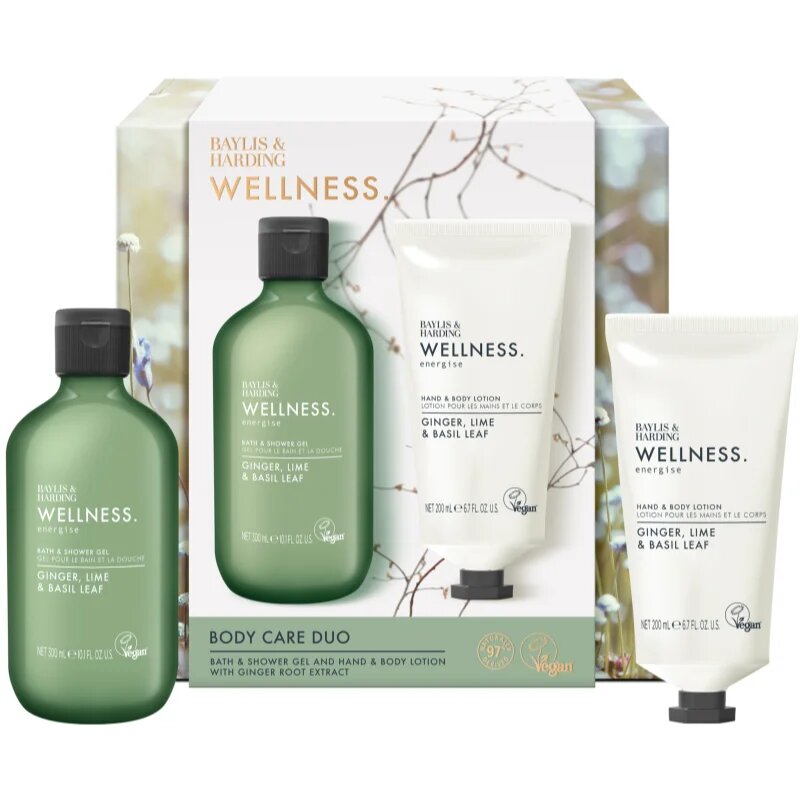 Baylis & Harding Wellness. Energise ajándékszett testre Ginger Lime & Basil Leaf