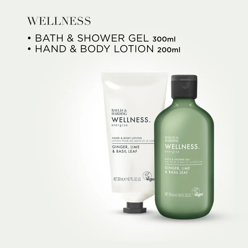 Baylis & Harding Wellness. Energise ajándékszett testre Ginger Lime & Basil Leaf