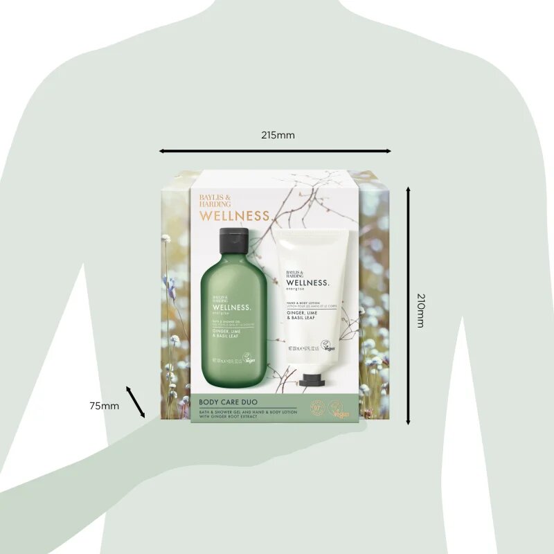 Baylis & Harding Wellness. Energise ajándékszett testre Ginger Lime & Basil Leaf