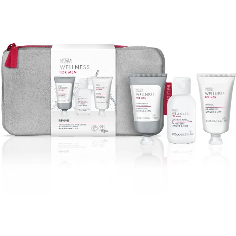 Baylis & Harding Wellness. For Men. Revive ajándékszett testre és arcra uraknak Grapefruit Ginger & Lime