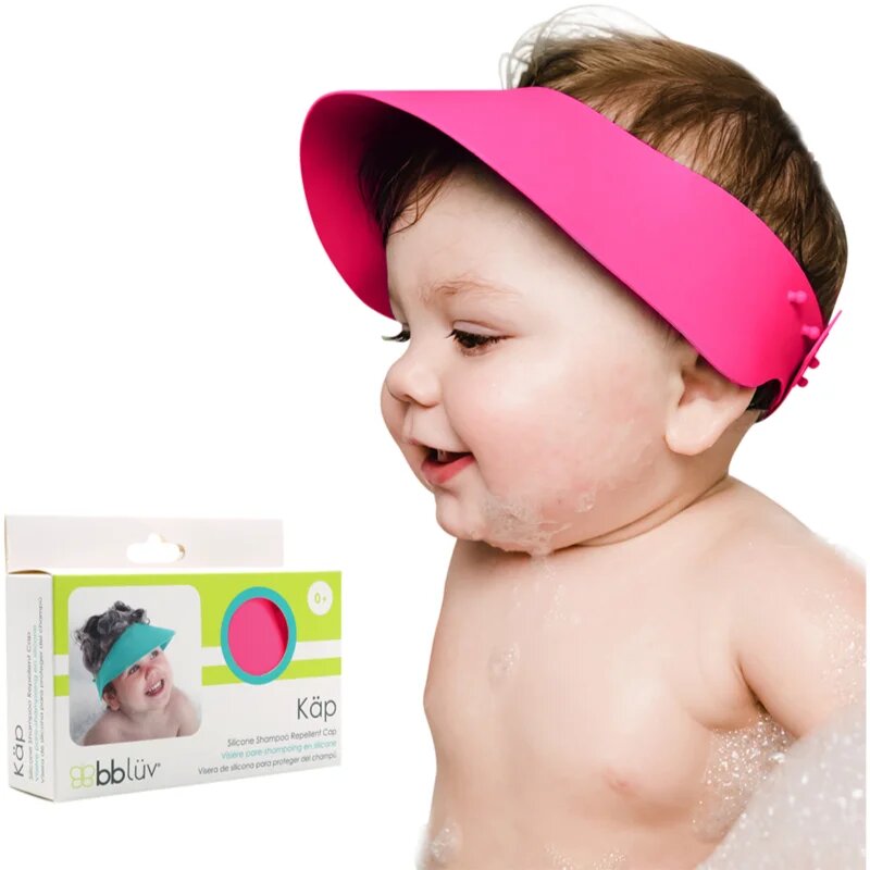 BBLÜV Käp szilikon fejmosó szemellenző Pink 1 db
