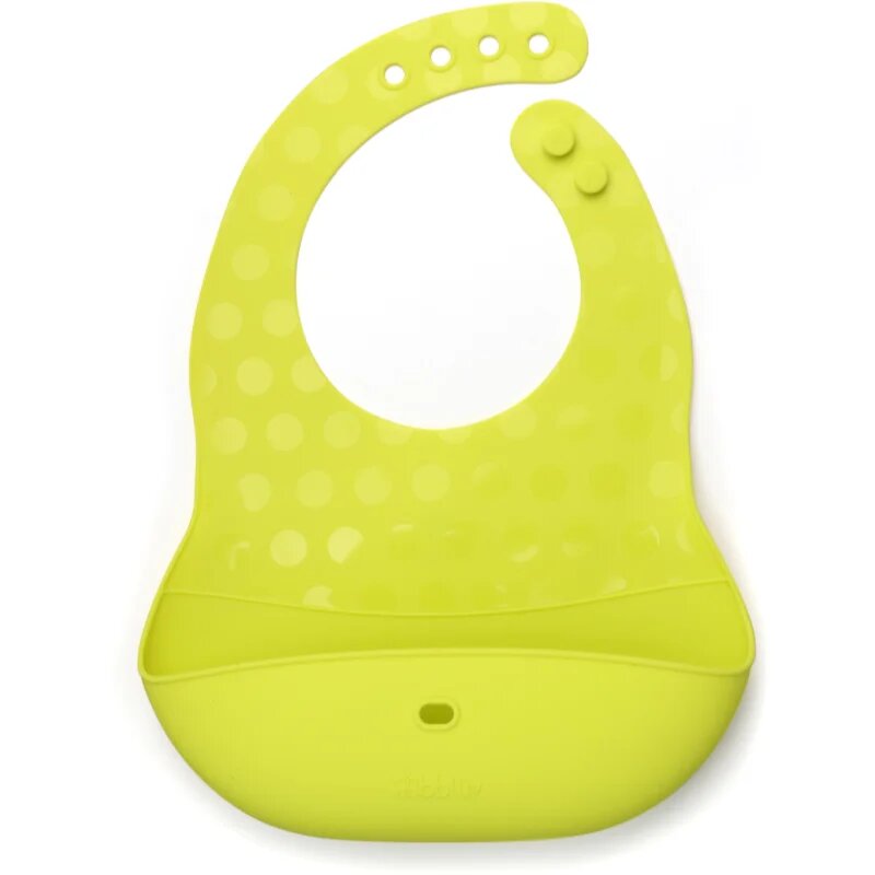BBLÜV Pöket előke kanállal Grey/Lime 2 db