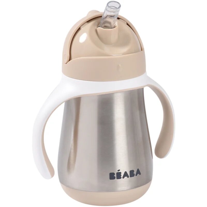 Beaba Stainless Steel Baby Bottle rozsdamentes acél termokulacs Clay Earth 250 ml