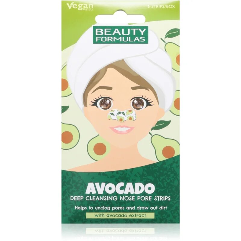Beauty Formulas Avocado pórusösszehúzó ápolás a fekete pontok ellen 6 db