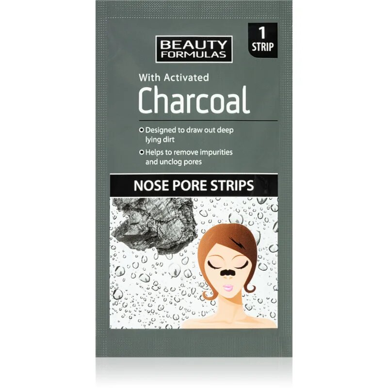 Beauty Formulas Charcoal tisztító tapasz az orr eltömődött pórusaira 6 db