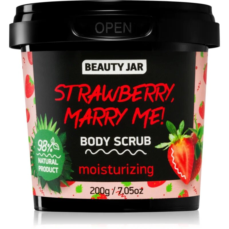 Beauty Jar Strawberry Marry Me! hidratáló testpeeling 200 g