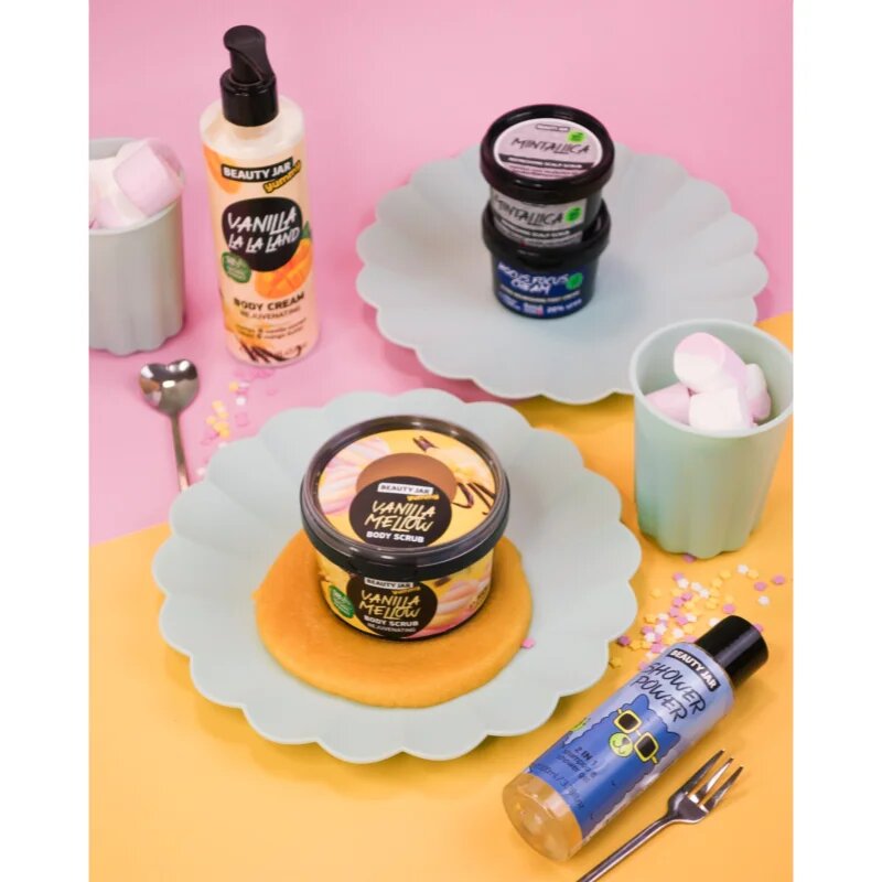 Beauty Jar Yummy Vanilla Mellow finom hámlasztó krém fiatalító hatással 360 g