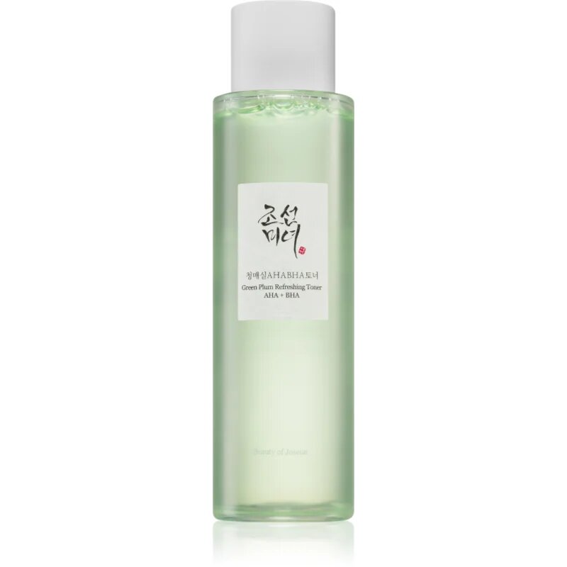 Beauty of Joseon Green Plum Refreshing Toner AHA + BHA gyengéd bőrhámlasztó tonik mindennapi használatra 150 ml
