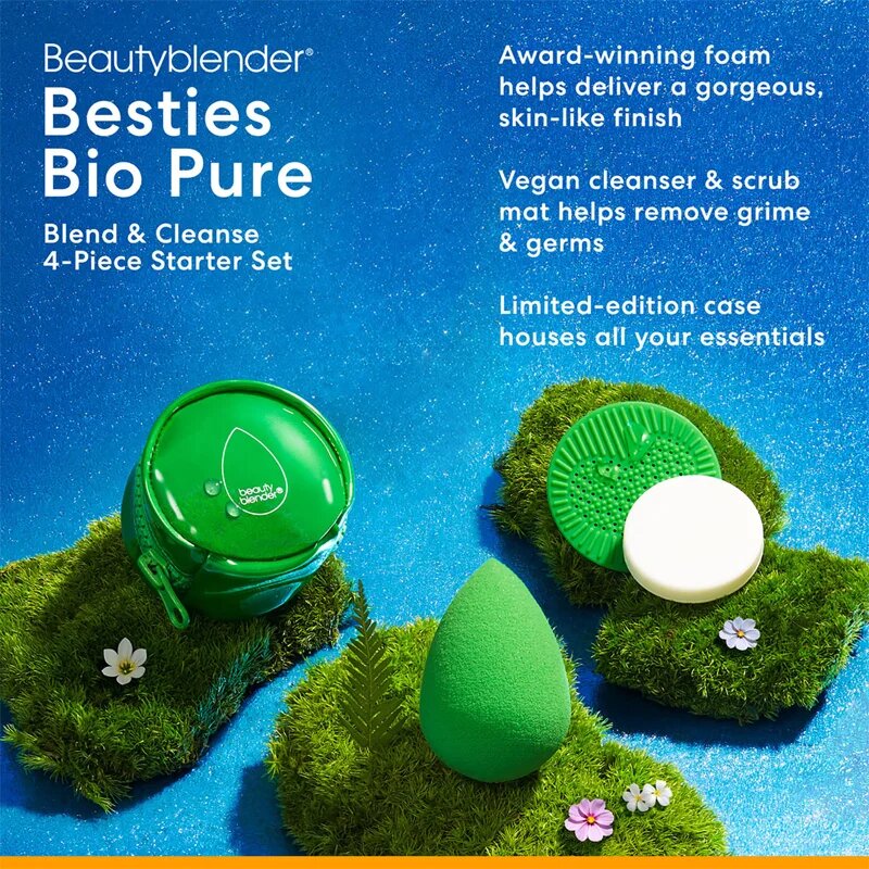 beautyblender® Besties BIO Pure utazási készlet a tökéletes bőrért