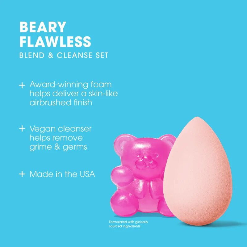beautyblender® The Sweetest Blend Beary Flawless Cleansing Set szett a tökéletes küllemért