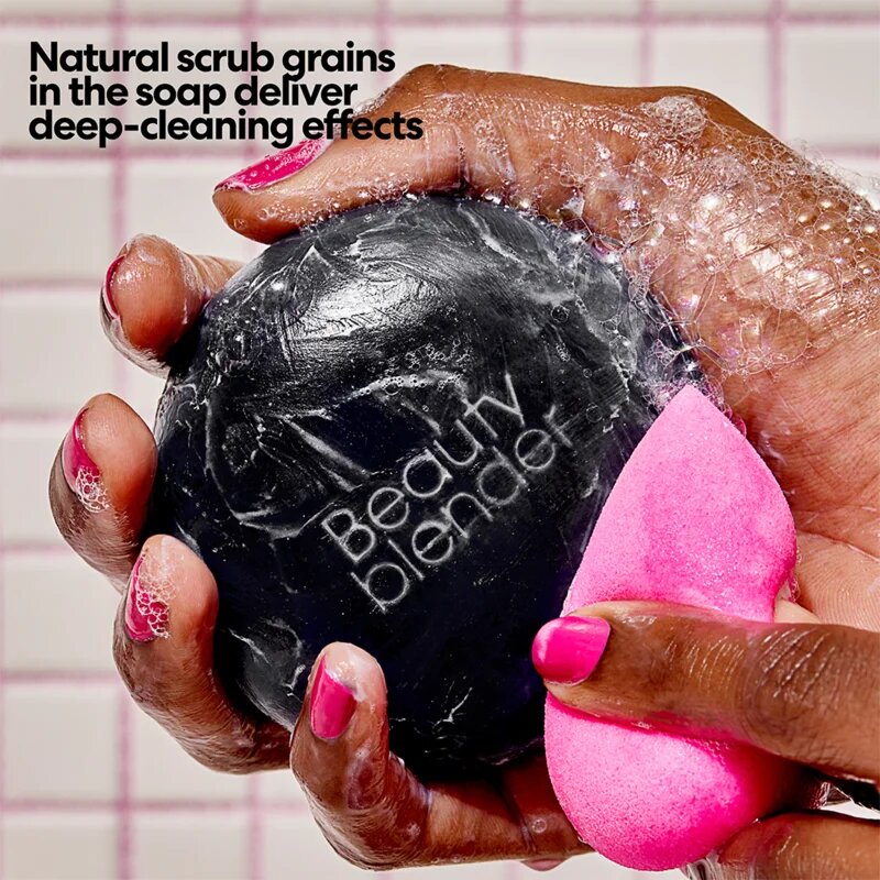 beautyblender® Tool Scrub Charcoal szilárd ecset- és sminkszivacs tisztító 150 g