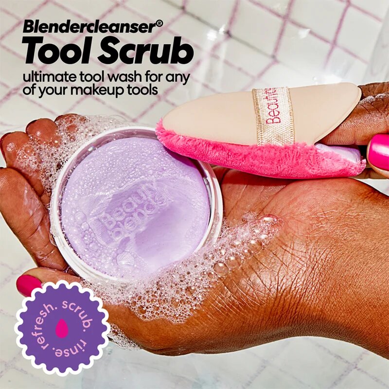 beautyblender® Tool Scrub Lavender szilárd ecset- és sminkszivacs tisztító 28.3 g