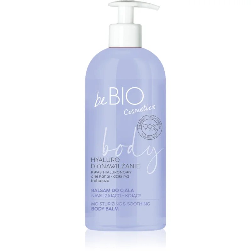 beBIO Hyaluro bioMoisture intenzív hidratáló testbalzsam a nagyon száraz bőrre 350 ml