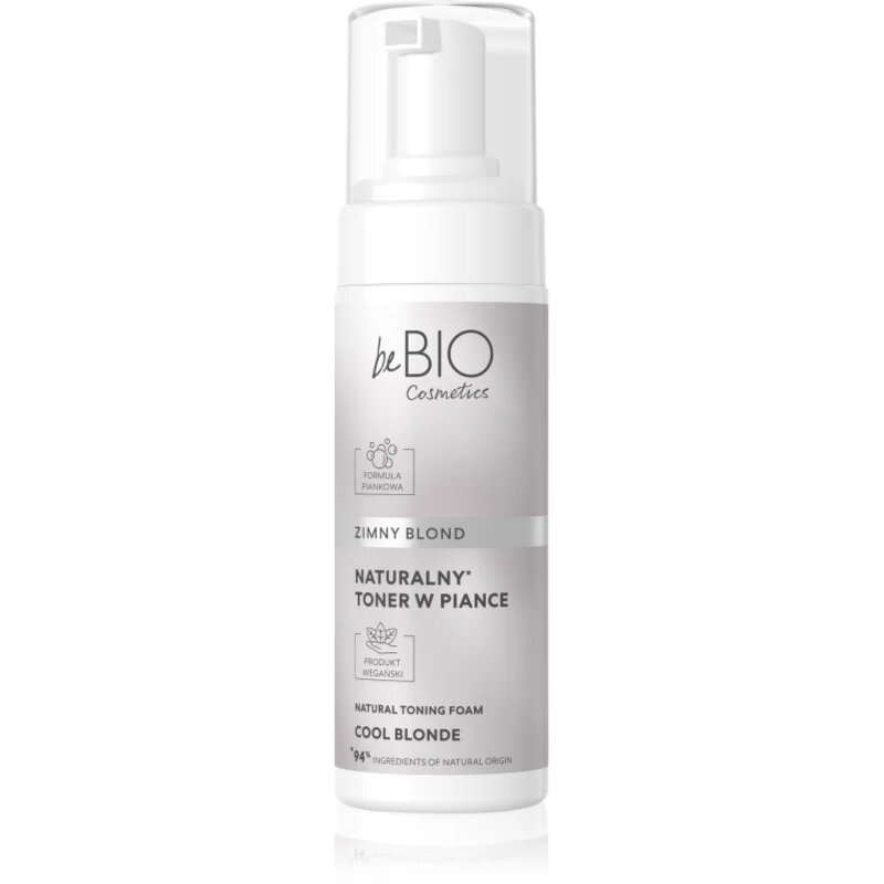 beBIO Natural Foam Toner Cool Blonde tonizáló hab hajra 120 ml