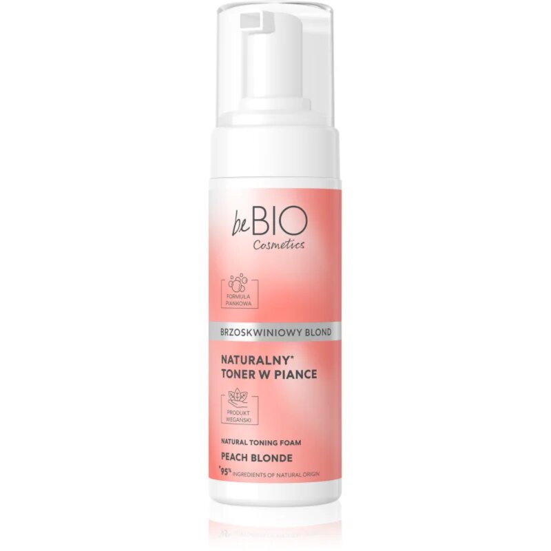 beBIO Natural Foam Toner Peach Blonde tonizáló hab hajra 120 ml