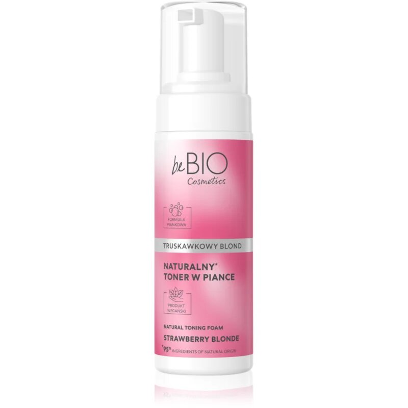 beBIO Natural Foam Toner Strawberry Blonde tonizáló hab hajra 120 ml