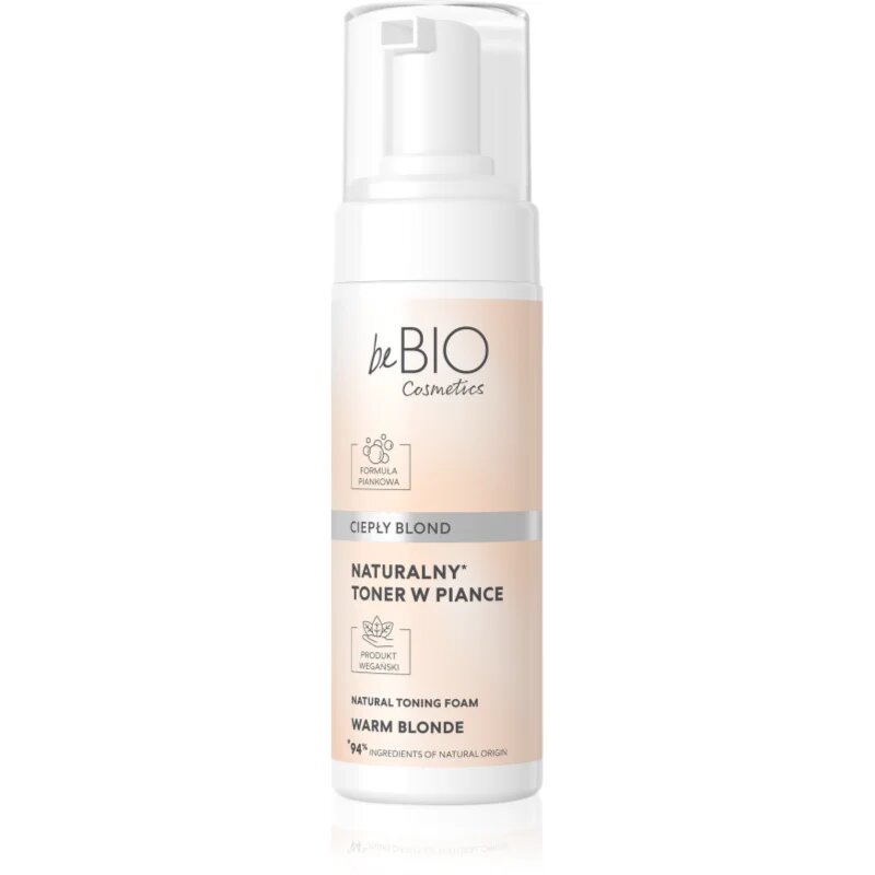 beBIO Natural Foam Toner Warm Blonde tonizáló hab hajra 120 ml