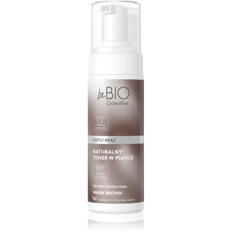 beBIO Natural Foam Toner Warm Brown tonizáló hab hajra 120 ml