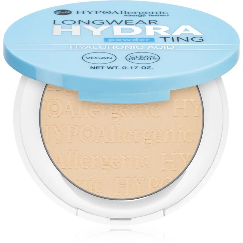 Bell HYPOallergenic Hydrating kompakt púder hialuronsavval árnyalat 01 Nude 5 g