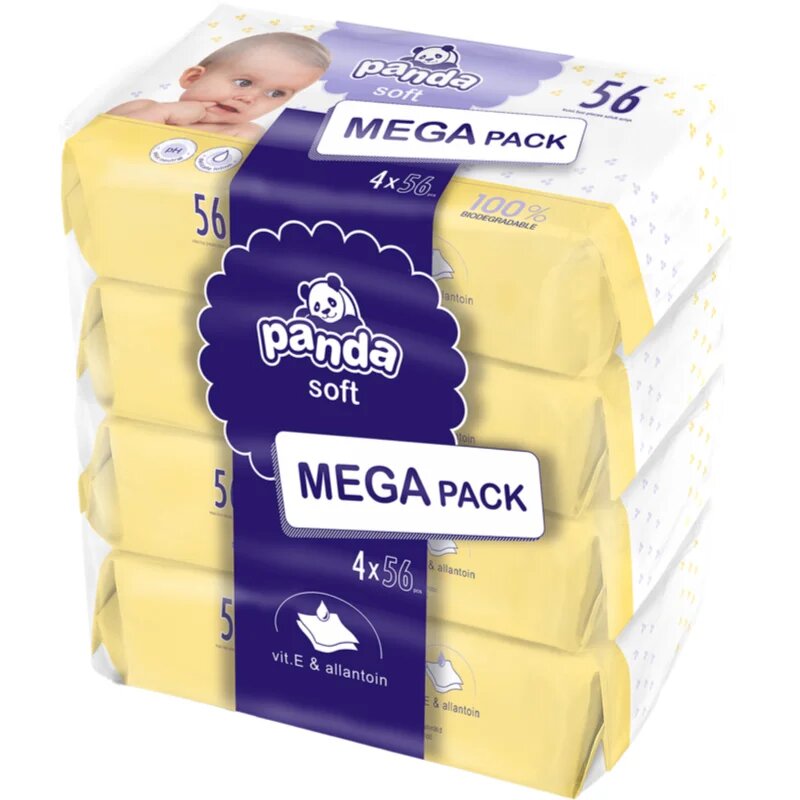 BELLA Baby Happy Panda nedves törlőkendő gyerekeknek 4x56 db