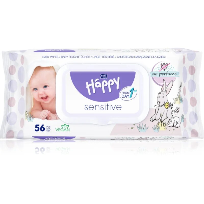 BELLA Baby Happy Sensitive nedves törlőkendő gyerekeknek 56 db