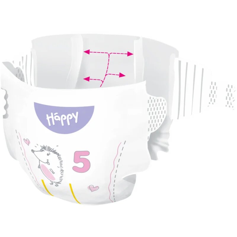 BELLA Baby Happy Soft&Delicate eldobható pelenkák nedvességelvezető csatornákkal 11-18 kg 52 db
