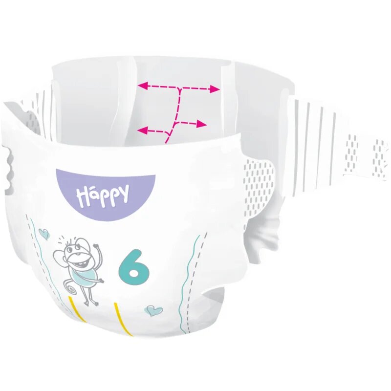 BELLA Baby Happy Soft&Delicate eldobható pelenkák nedvességelvezető csatornákkal Junior Extra 15+ kg 48 db