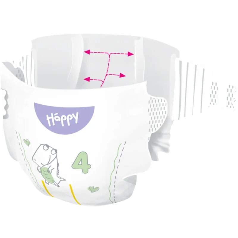BELLA Baby Happy Soft&Delicate eldobható pelenkák nedvességelvezető csatornákkal Maxi 8-14 kg 44 db