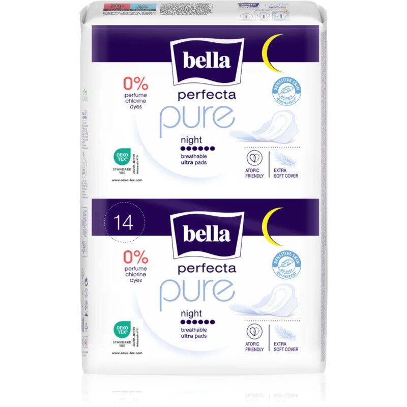 BELLA Perfecta Pure Night ultravékony intimbetét 14 db