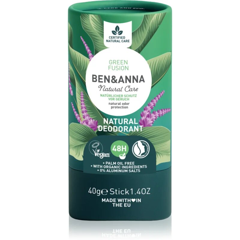 BEN&ANNA Natural Deodorant Green Fusion izzadásgátló deo stift 40 g