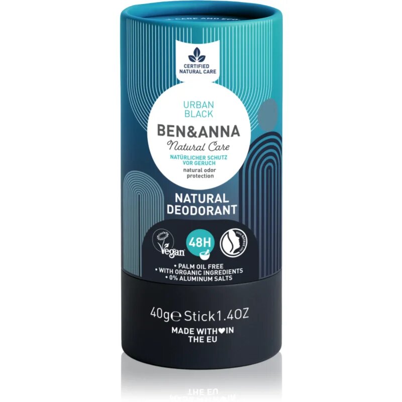 BEN&ANNA Natural Deodorant Urban Black izzadásgátló deo stift 40 g