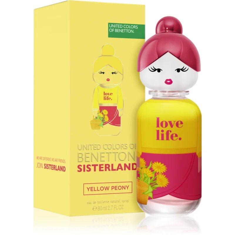 Benetton Sisterland Yellow Peony Eau de Toilette hölgyeknek 80 ml