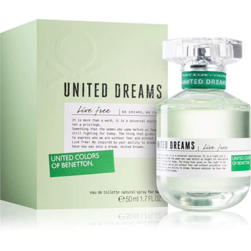 Benetton United Dreams for her Live Free Eau de Toilette hölgyeknek 50 ml