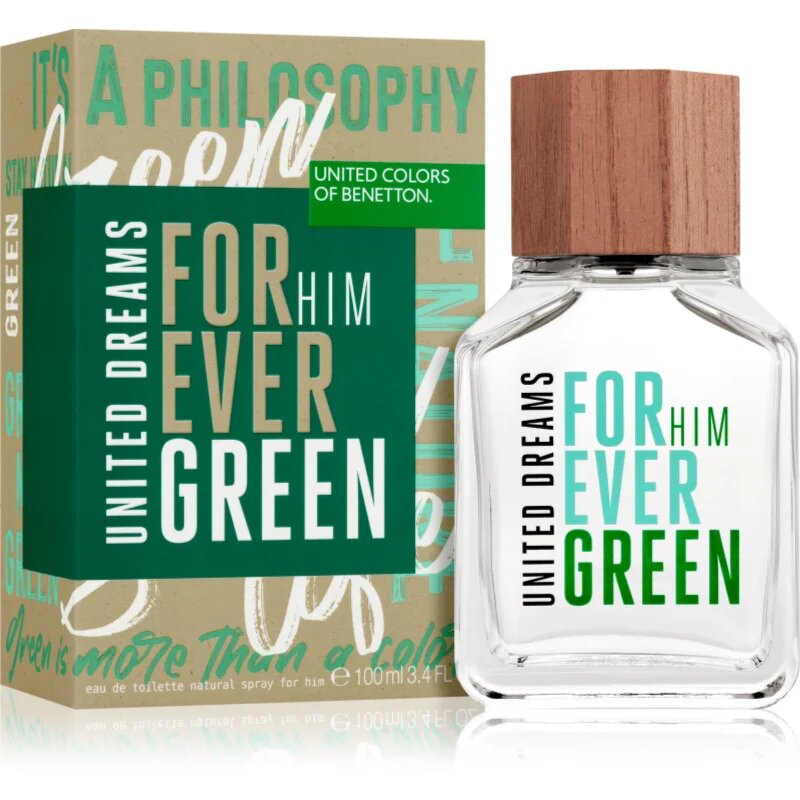 Benetton United Dreams for him Forever Green Eau de Toilette uraknak 100 ml
