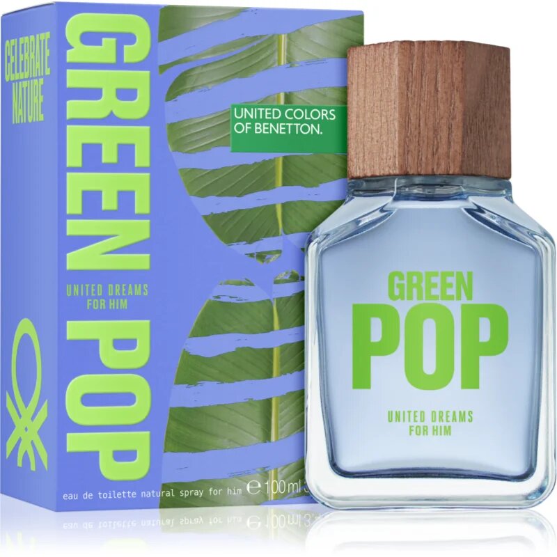 Benetton United Dreams Green Pop For Him Eau de Toilette uraknak 100 ml
