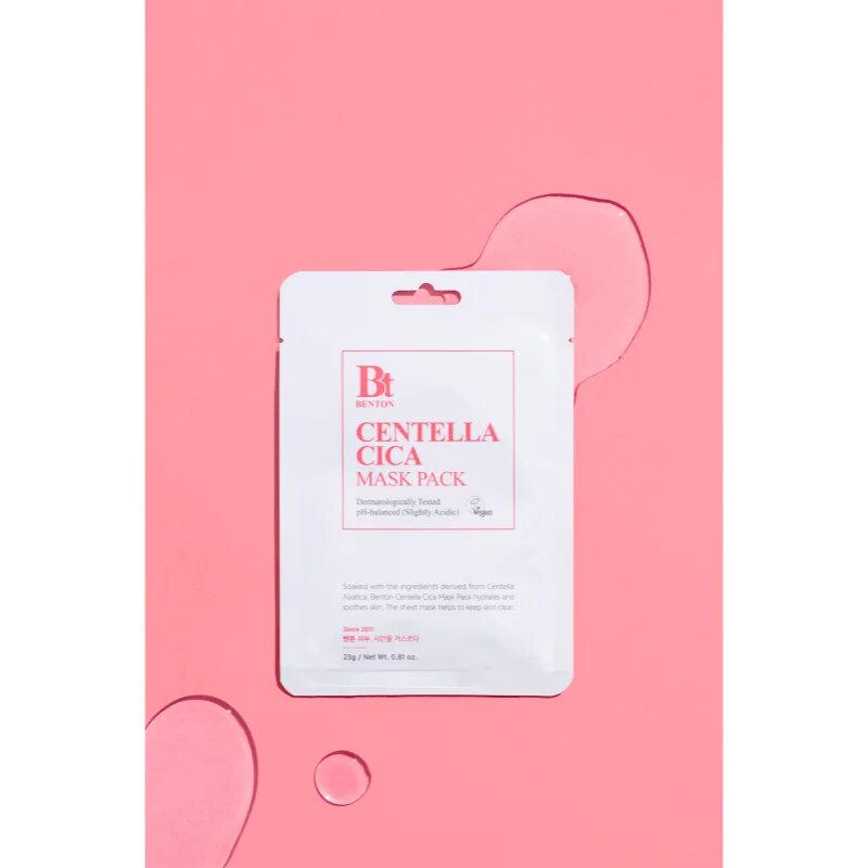 Benton Goodbye Redness Centella nyugtató hatású gézmaszk problémás és pattanásos bőrre 10 db