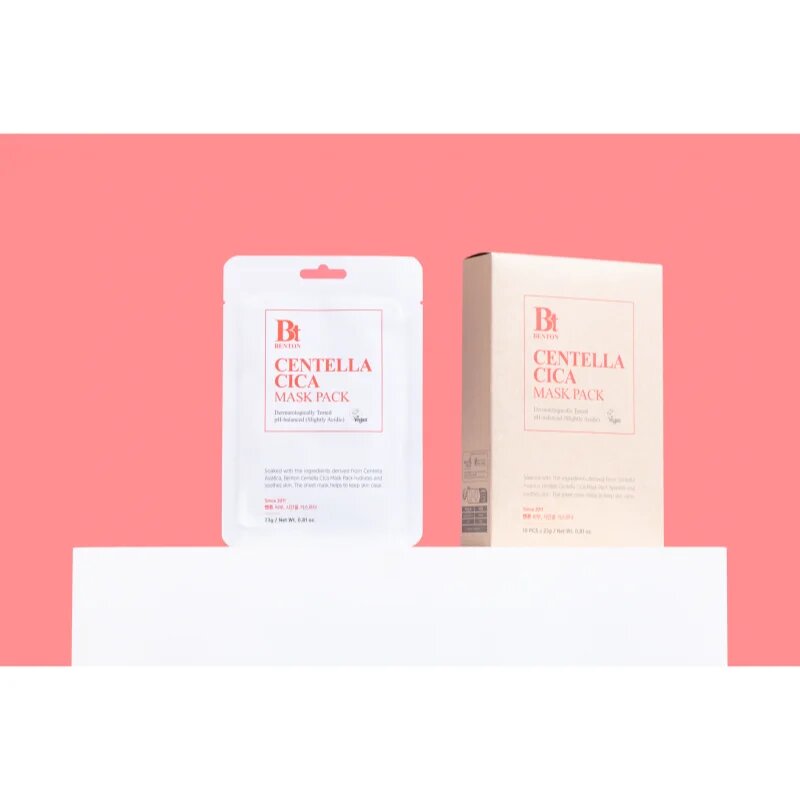 Benton Goodbye Redness Centella nyugtató hatású gézmaszk problémás és pattanásos bőrre 10 db