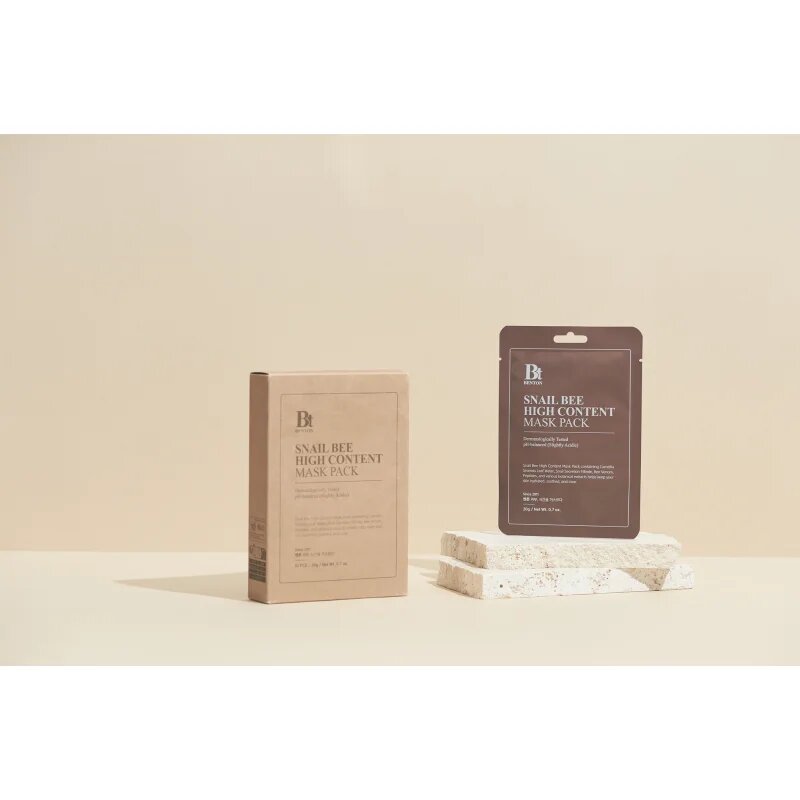 Benton Snail Bee komplex ápoló arcmaszk csiga kivonattal 10 × 20 g