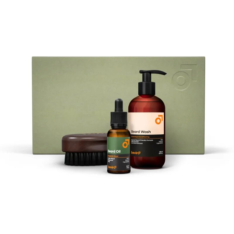 Beviro Bergamia Wood Beard Care Kit ajándékszett szakállra