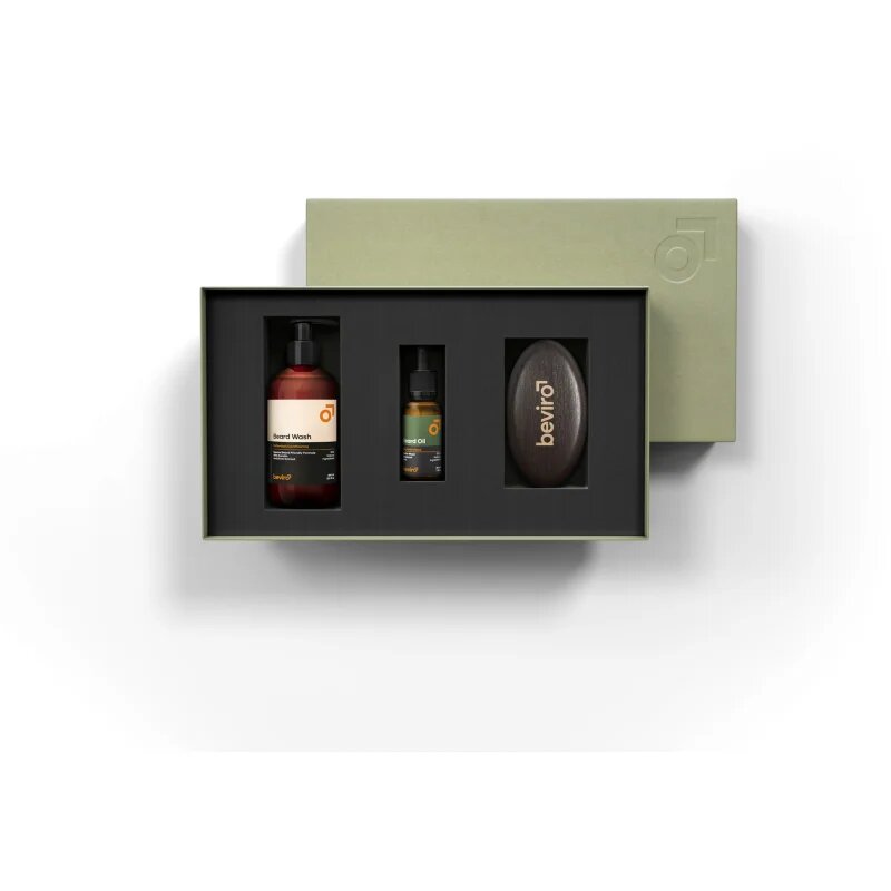 Beviro Bergamia Wood Beard Care Kit ajándékszett szakállra