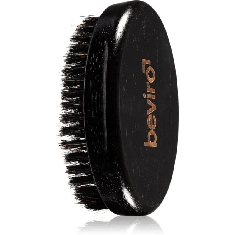 Beviro Wood Beard Brush bajuszfésű (vaddisznó sörtékkel)