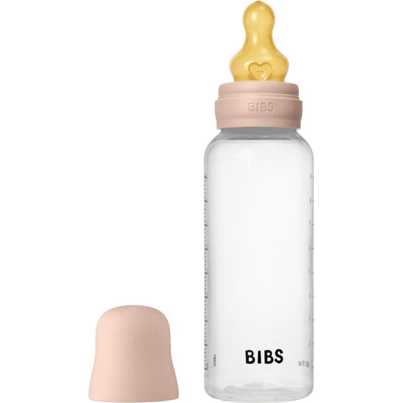 BIBS Anti-Colic Baby Bottle Latex antikólikás cumisüveg kaucsuk cumival Blush 1 db